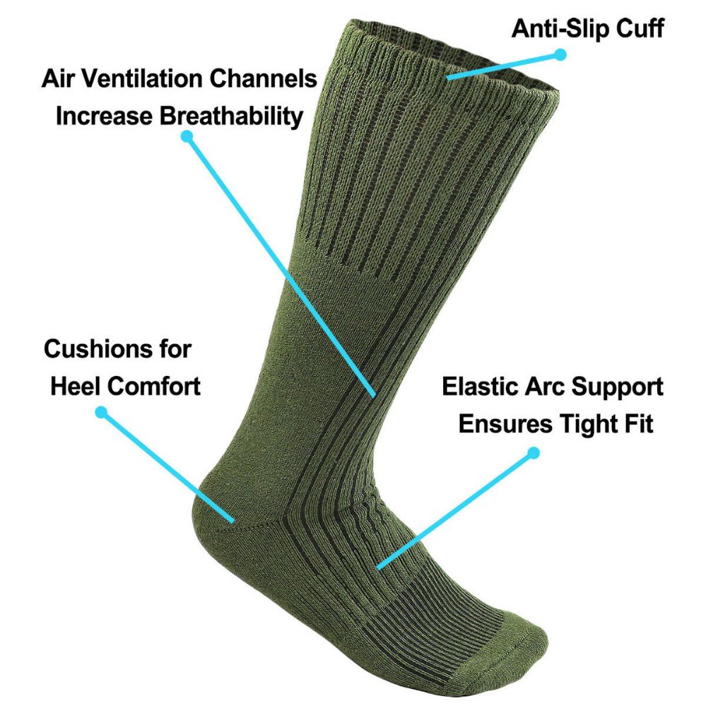 Yacht & Smith Men's Military Boot Socks , Military Grade Socks