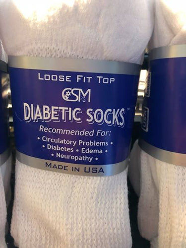 Cresswell Diabetic Crew Socks Women - White