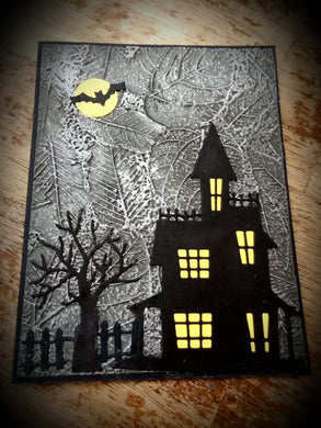 Handcrafted Halloween Card Haunted House