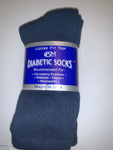 Cresswell Diabetic  Crew Socks Men - Navy